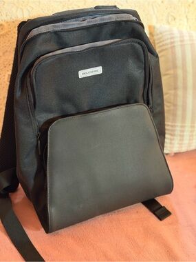 Moleskine Black Men's Backpack with Front Utility Pocket